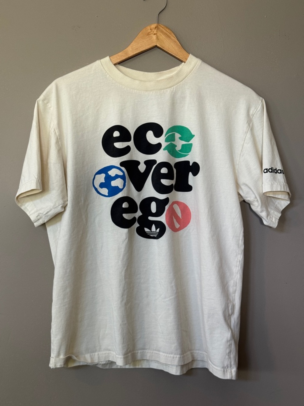 Adidas White 'Graphic Short Sleeve Tee